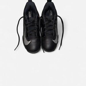 Kids size 13C Black Nike Alpha Menace 4 Shark Football Cleats